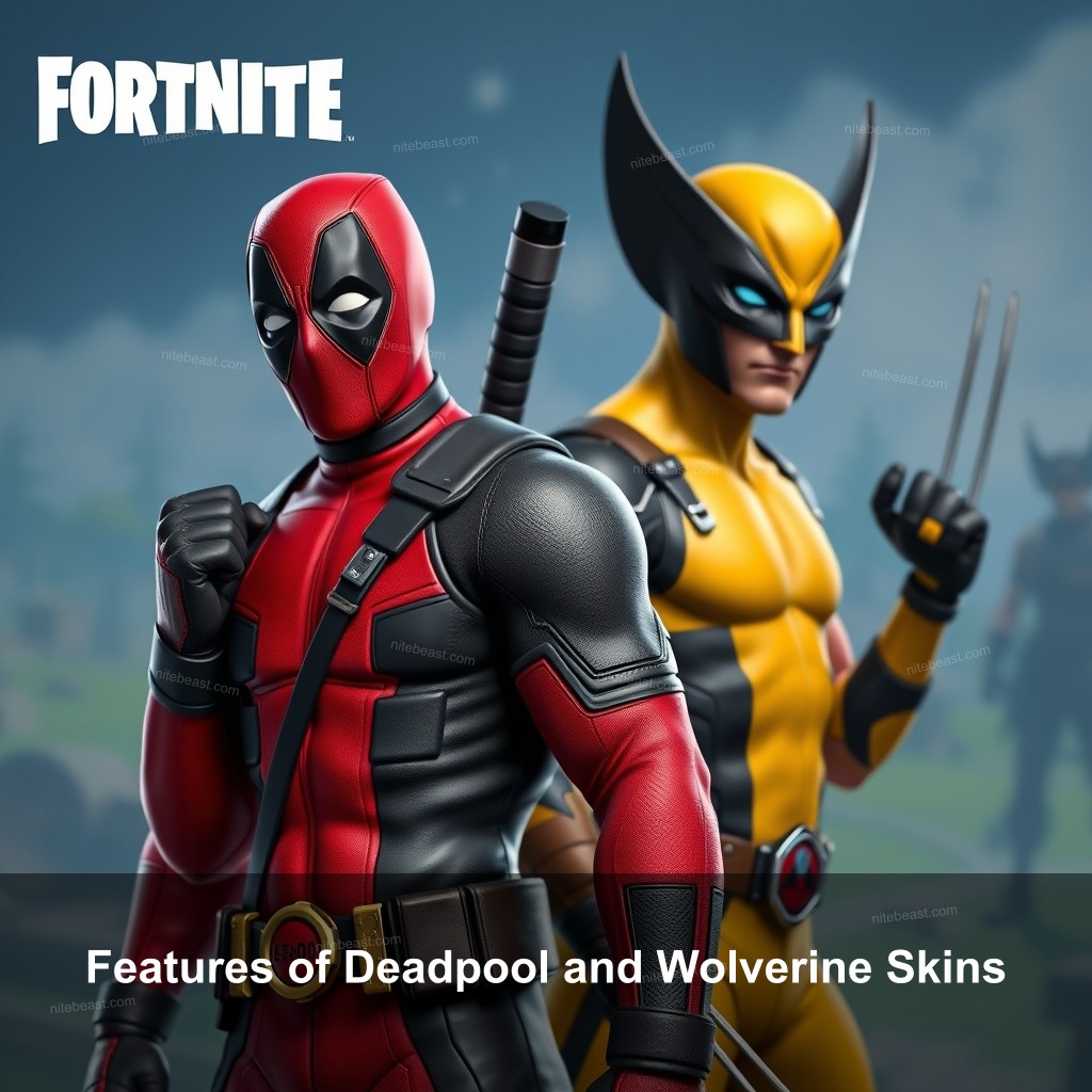 Features of Deadpool and Wolverine Skins