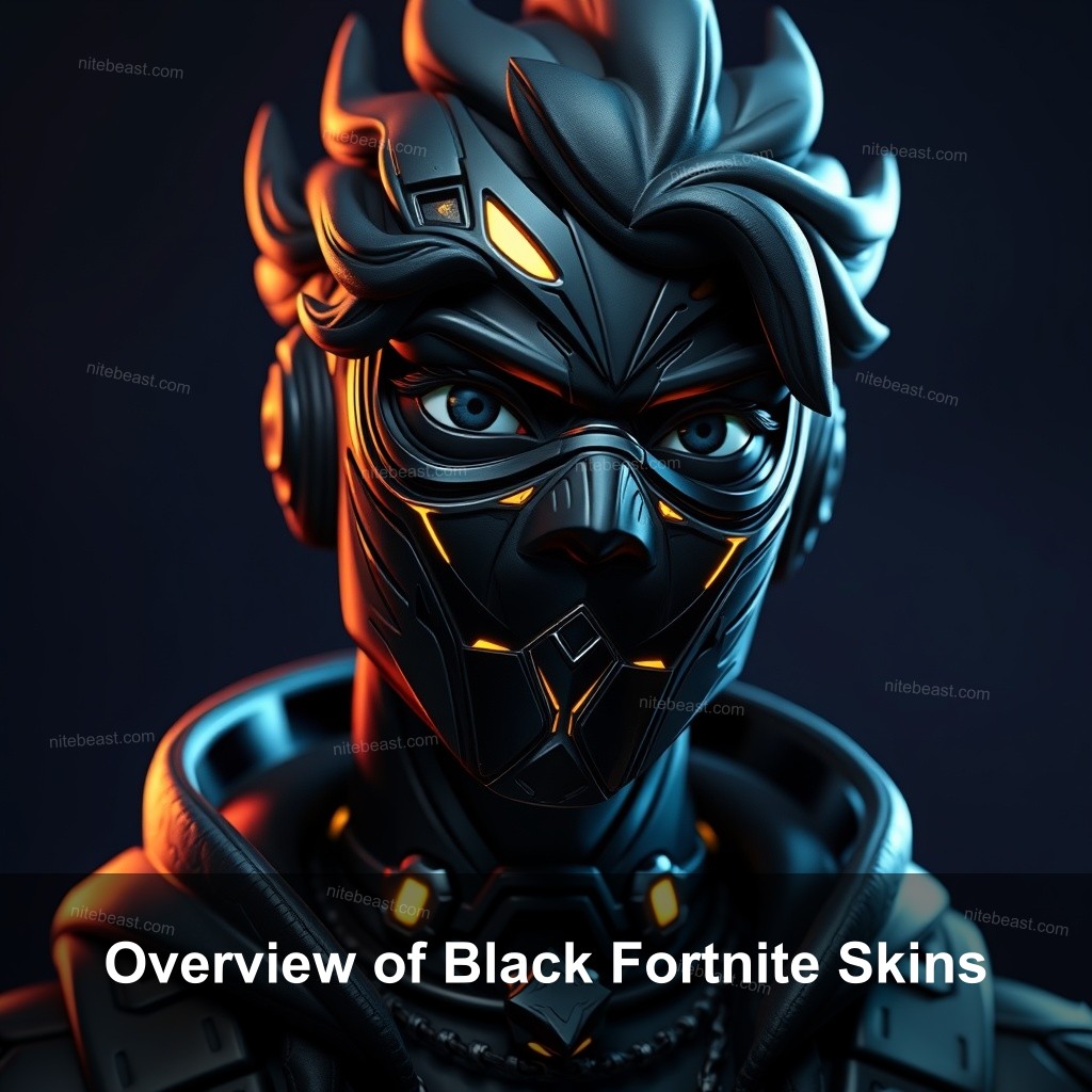 Overview of Black Fortnite Skins