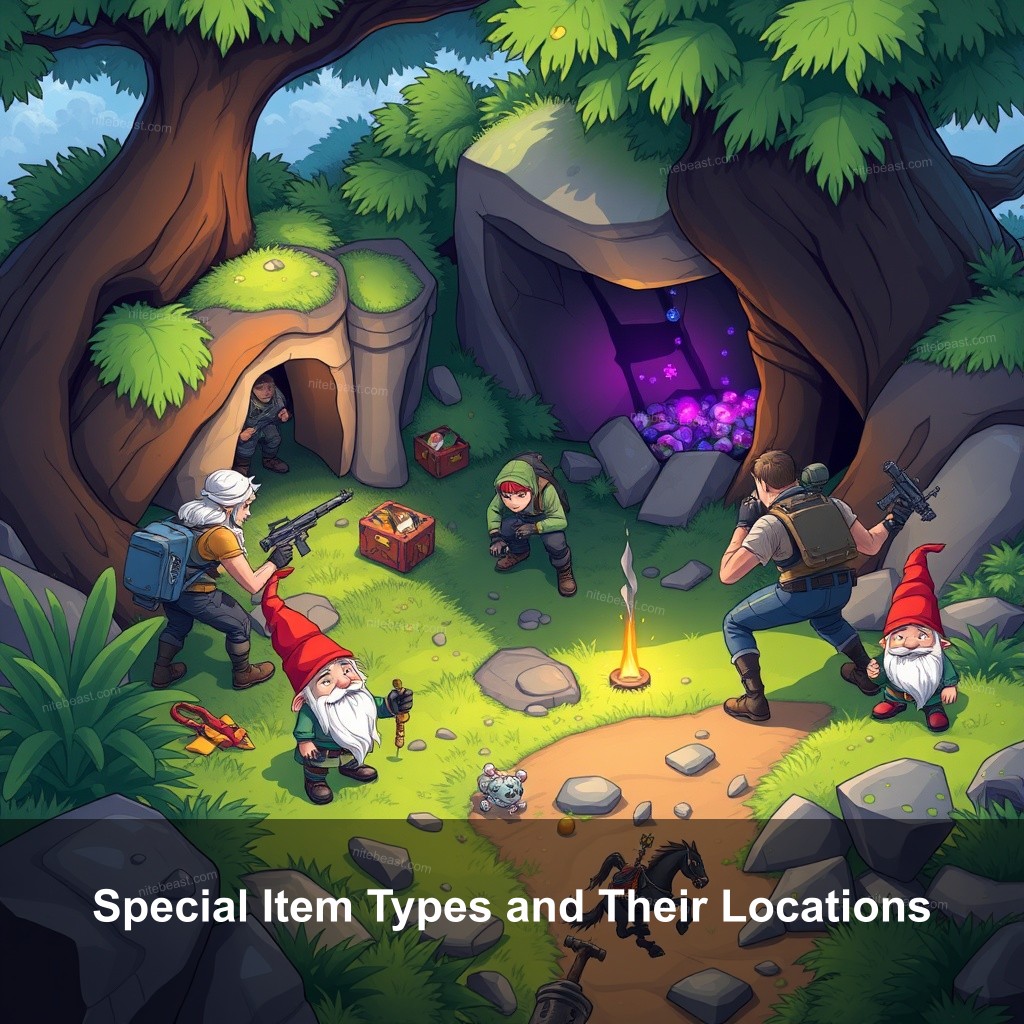 Special Item Types and Their Locations