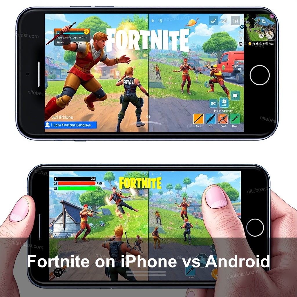 Fortnite on iPhone vs Android